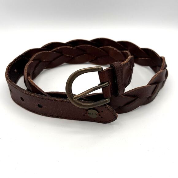 Abercrombie and Fitch Brown Leather Woven Belt 1\